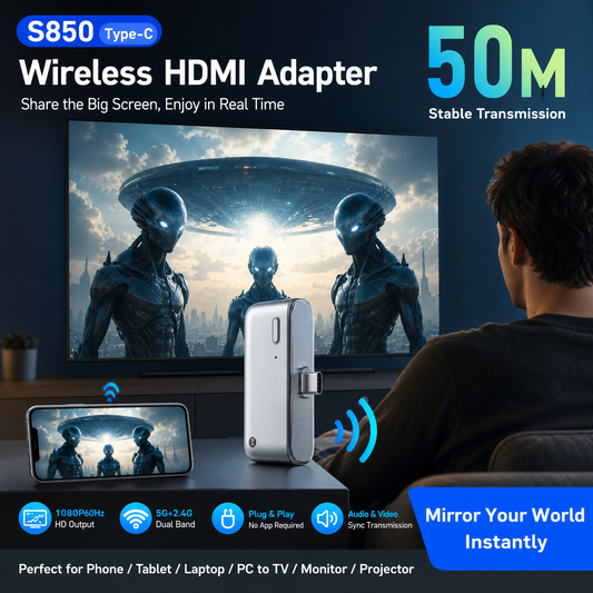 🎬🥳 2026 HETTA REA 🥳💞 50K+ SÅLDA! 📱 Stor skärm, inget krångel! 1080P trådlös mini-speglingsenhet – enkel installation, omedelbar visning 🖥️✨