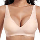 💕Gelé Trådlöst Kvinnors Bekväma Trådlösa BH Push Up Bralettes Sömlösa T-shirts BH Djup V Vardags BH