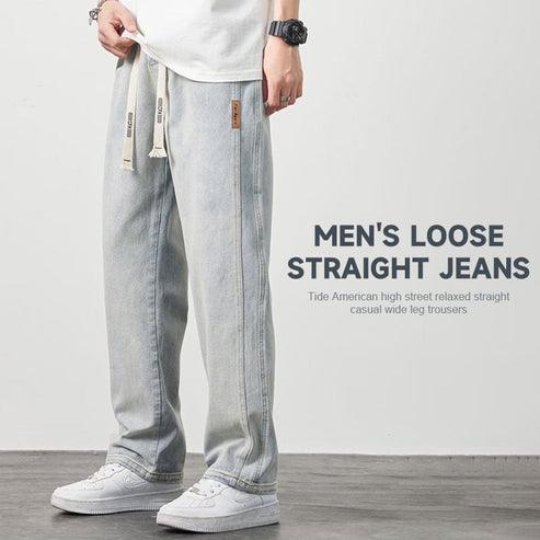 Lösa raka jeans för män