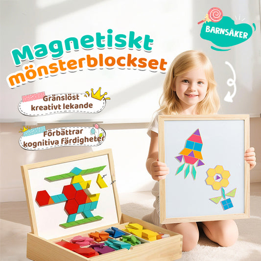 Magnetisk träklosspussel