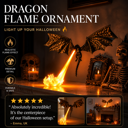 🔥Drakelåmsprydnad | Spöklik Halloweendekoration – ett måste