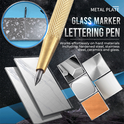 Metallplatta Glas Markerpenna Bokstäverpenna (50 % rabatt)