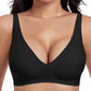 💕Gelé Trådlöst Kvinnors Bekväma Trådlösa BH Push Up Bralettes Sömlösa T-shirts BH Djup V Vardags BH