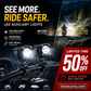 🏍️ Universella LED-strålkastare för motorcykel – med dubbla ljusbilder och vattentät i alla väder 💡