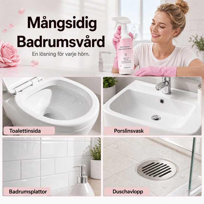 🥳 2026 HOT SALE 🥳 💞 Över 50.000 sålda! 🛁🧹 Badrumsrengöringsspray – löser upp kalkavlagringar, tvåltrester och vattenfläckar utan skrubbning. Används på glas, kakel och kranar – lämnar en fräsch botanisk doft. Mild formel, inga skarpa ångor! ✨💪