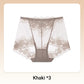 💥REA 50% RABATT😍Handvirkade spetsboxershorts med hög midja för kvinnor