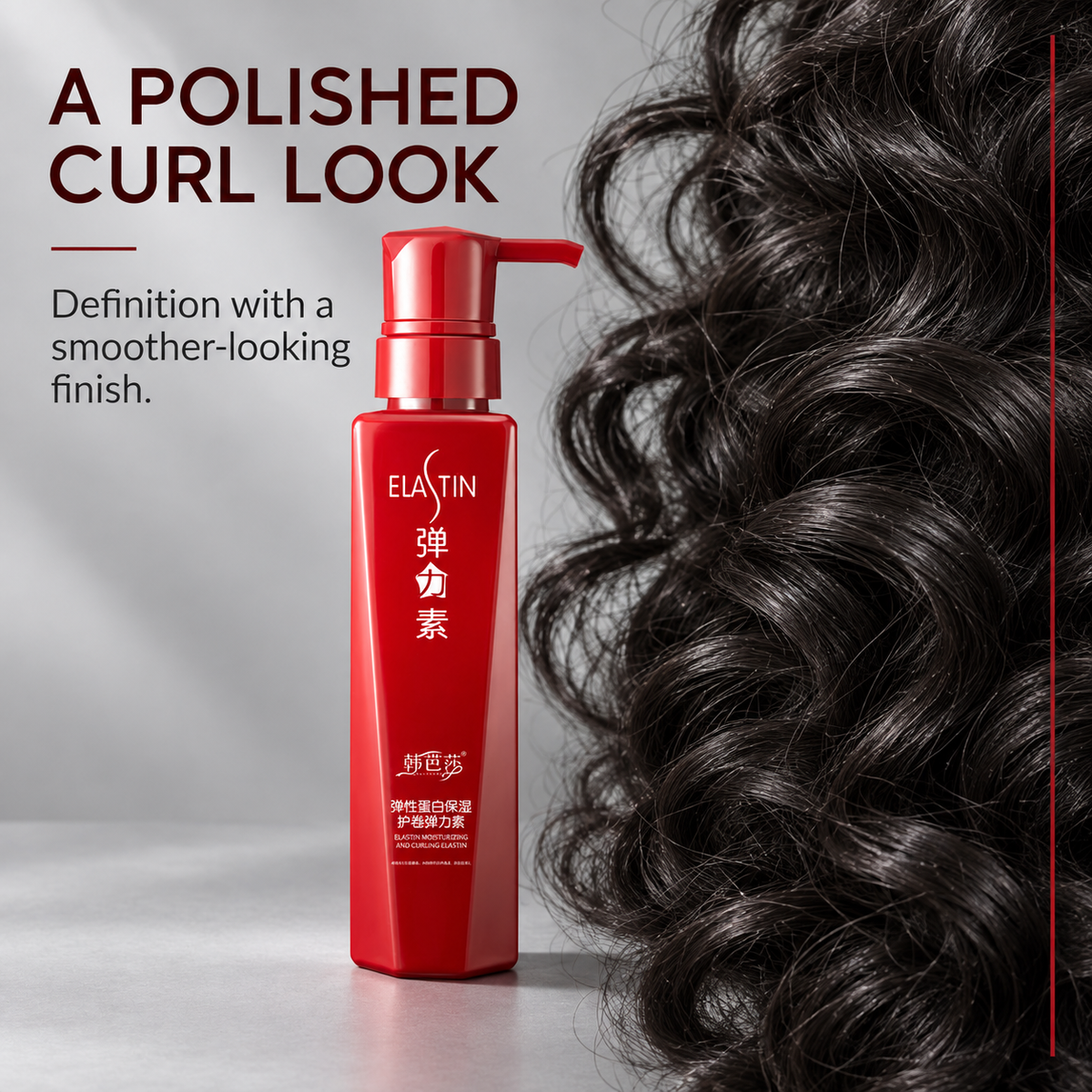 Curl Defining Styling Cream feature image featuring a polished curly hairstyle.