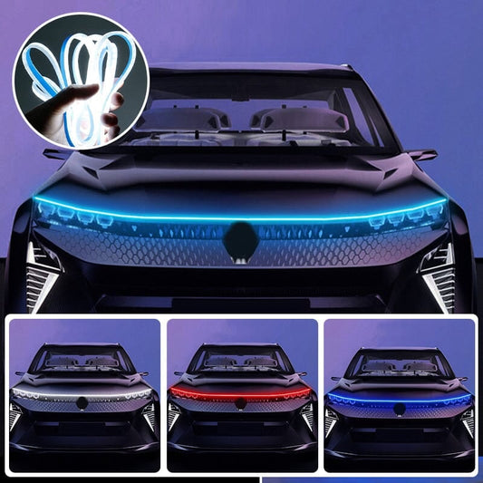 ✨ Dynamiskt Skanning HoodBeam-kit - Mjuka och Hypnotiska Ljuseffekter för en Unik Bilupplevelse 🌟🔧