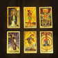Lyxigt gyllene tarotkortlek