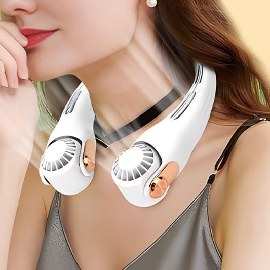 🌀! 🍃 Neck Air Conditioner Fan – Tyst, Bärbar & 360° Roterbar – Perfekt För Sommar 🌞