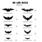 🦇Halloween-dekoration: 3D-LED-vägglampa i form av en fladdermus