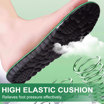 Andningsbara, stötdämpande skoinlägg