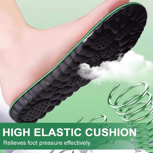 Andningsbara, stötdämpande skoinlägg