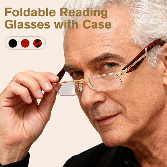 👓 50% RABATT! 🎉 Hopfällbara Glasögon mot Blått Ljus – Ultralätta, Bärbara & Med Fodral 📚📦