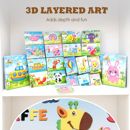 pedagogiska DIY-pyssel 3D-klistermärken