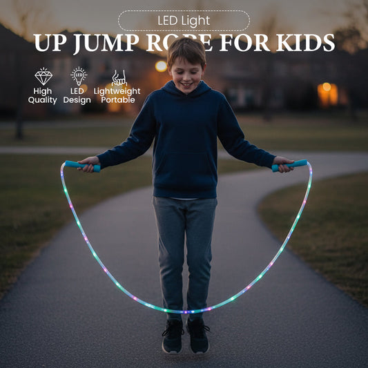 📢📢Köp 2 få 1 gratis ⏰LED-hopprep för barn