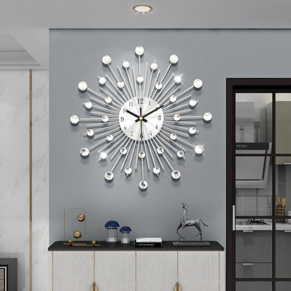 🕰️ Kreativ väggklocka i strass – Tyst, minimalistisk lyx för vardagsrum, matsal och entré! 💎🏡