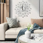 🕰️ Kreativ väggklocka i strass – Tyst, minimalistisk lyx för vardagsrum, matsal och entré! 💎🏡