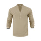 Avslappnad Henley-t-shirt för män