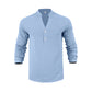 Avslappnad Henley-t-shirt för män