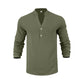 Avslappnad Henley-t-shirt för män