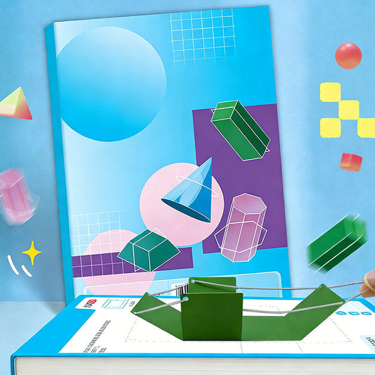 Interaktiv 3D popup-geometribok för barn