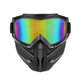 Avtagbar helmask med skyddsglasögon