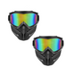 Avtagbar helmask med skyddsglasögon