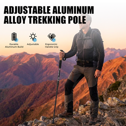 ⛰️ Sista-dagen-erbjudande! ✨ Justerbar vandringsstav i aluminiumlegering – slitstark, stötdämpande, lätt 🌲