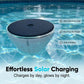 Solcellsdriven flytande poollampa med fiskprojektion