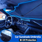 Automotive Windshield Paraply Folding Paraply -format UV -block (värmeisoleringsskydd)