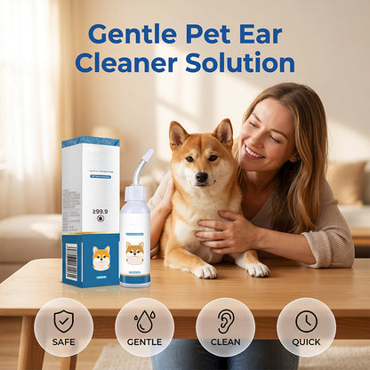 🐶50% RABATT NU! 🧴 Skonsam Husdjursöronrengöring – Lindrar Klåda & Tar Bort Vax och Dålig Lukt – Perfekt för Hundar & Katter 🐱