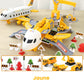 Plane Toy Innehållsmodeller av barnbilar på teman för polis, teknik och brandmän