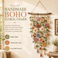 🌸 50% RABATT NU! 🧶 Väggdekoration med Virkat Blommönster – Handgjord Boho-charm – Perfekt för Sovrum, Vardagsrum & Barnrum – Lätt att Hänga Upp 🏡