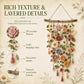 🌸 50% RABATT NU! 🧶 Väggdekoration med Virkat Blommönster – Handgjord Boho-charm – Perfekt för Sovrum, Vardagsrum & Barnrum – Lätt att Hänga Upp 🏡