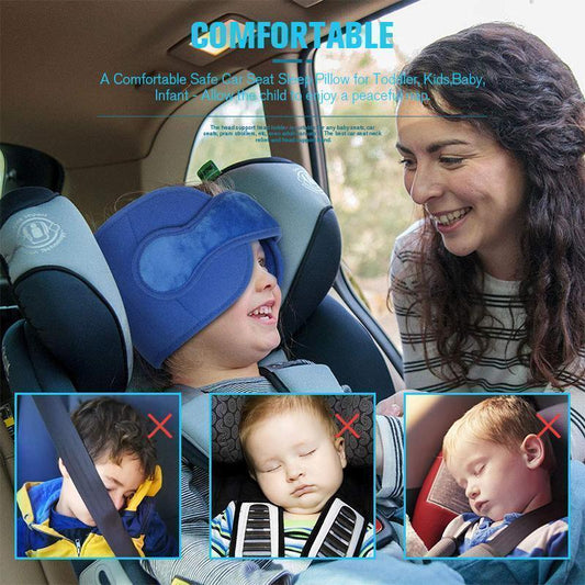 🧸 50 % RABATT NU! 🚗 Huvudstöd för bil – justerbart, mjukt & bekvämt för barn under långa resor