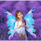 Electric Butterfly Wings Set, Moving Fairy Wings with Music and LED Lights, Light up Glowing Angel Wings Costume