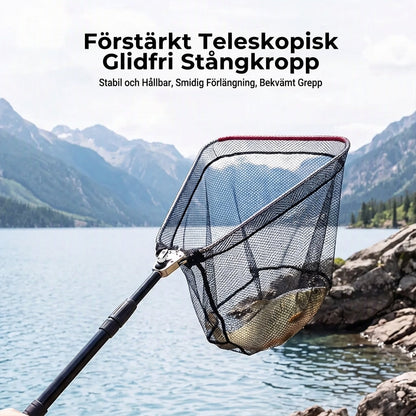 Fiskekeuren i triangelform med teleskopisk vikbar arm i aluminiumlegering – flytande och förstärkt handkeure för flugfiske